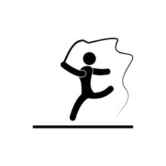 gymnastics with ribbon icon. Silhouette of an athlete icon. Sportsman element icon. Premium quality graphic design. Signs, outline symbols collection icon for websites, web design