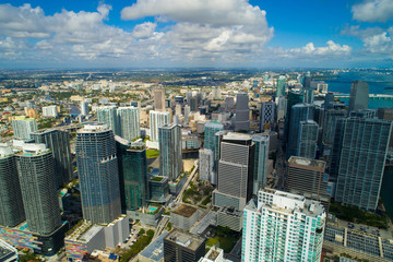 Fototapeta na wymiar Aerial image of Brickell Miami FL