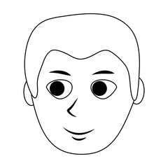 Man face cartoon