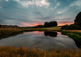 Fototapeta na wymiar New Zealand Sunset