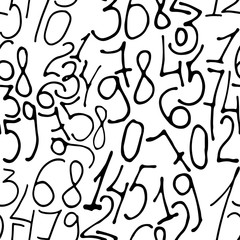 hand drawn numbers to ten