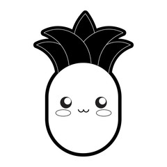  kawaii pineapple vector illustration