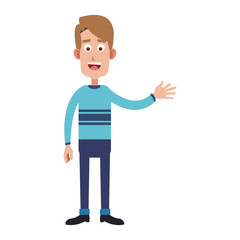 Young man cartoon