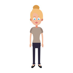 Young woman cartoon