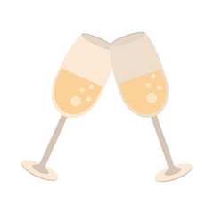 Champagne cups toast
