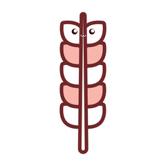 kawaii wheat  vector illustration