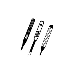 several types of thermometer icon. Medicine icon. Element treatment icon. Premium quality graphic design. Signs, outline symbols collection icon for websites, web design, mobile app