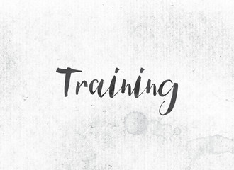 Training Concept Painted Ink Word and Theme