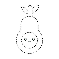 kawaii  avocado vector illustration