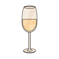 Champagne cup isolated