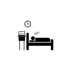 patient in intensive care illustration icon. Medicine icon. Element Patient silhouette icon. Premium quality graphic design. Collection icon for websites, web design, mobile app