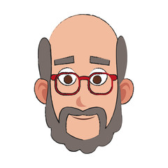 Grandfather face cartoon