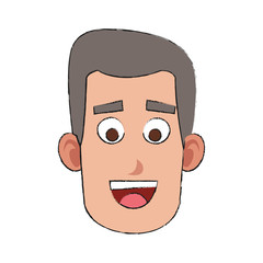 Fototapeta premium Grandfather face cartoon