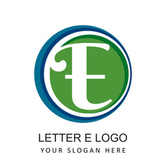 Obraz premium letter e finance logo