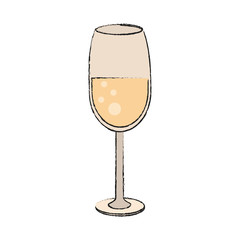 Champagne cup isolated