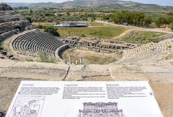 Fototapeta na wymiar Miletus Ancient Greek City in Didim,Aydin,Turkey