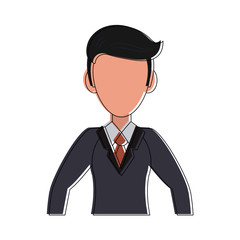 Fototapeta na wymiar Businessman avatar cartoon