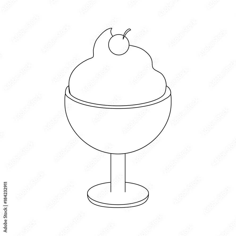 Sticker ice cream cup