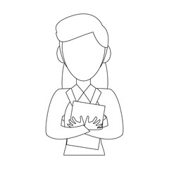 Business woman avatar cartoon