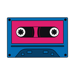 Old cassette media pop art colors