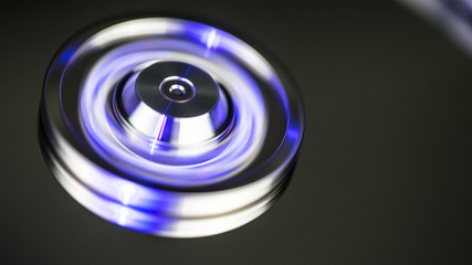 Disassembled hard drive from the computer, hdd with mirror effect Opened hard drive from the computer hdd with mirror effects Part of computer pc.