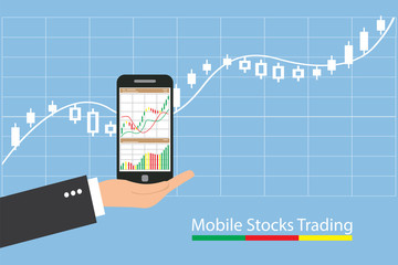 Concept of inforgraphic trading stock market growing for management design, analysis, business and investment.
