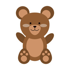 Cute bear cartoon icon vector illustration graphic design