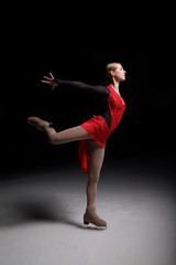 skating girl dancing and ice skating © zhagunov_a