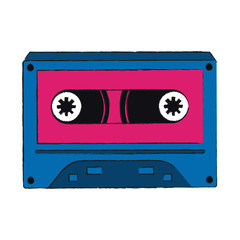 Obraz premium Old cassette media pop art colors