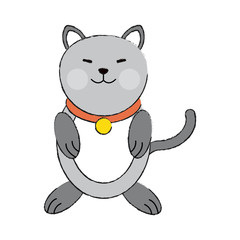 Cute monkey cartoon icon vector illustration graphic design