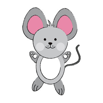 Cute mouse cartoon icon vector illustration graphic design