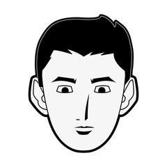 Young man cartoon icon vector illustration graphic design