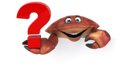 Fun crab - 3D Illustration