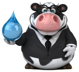 Naklejka premium Fun cow - 3D Illustration