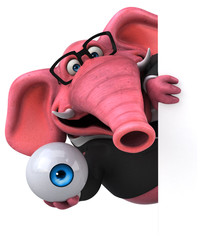 Pink elephant - 3D Illustration
