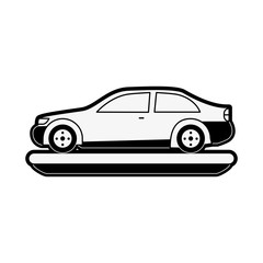 Fototapeta premium Sedan car vehicle icon vector illustration graphic design
