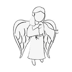 Beautiful angel cartoon icon vector illustration graphic design