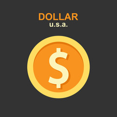Dollar currency concept