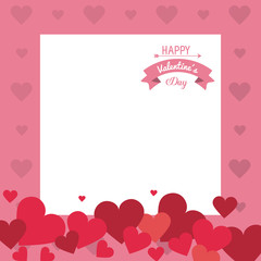 Valentines frame design vector illustration graphic design