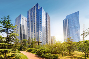 Obraz premium The skyscraper is in qingdao, China