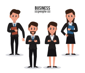 Business people cartoon vector illustration graphic design