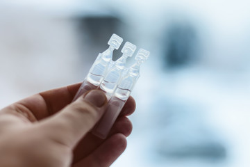 plastic ampoules with dosed medication