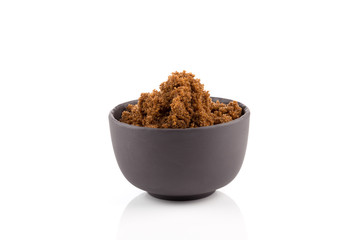 Brown sugar on white