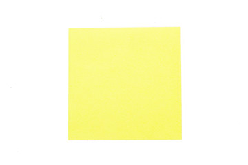 yellow sticky note isolate on white background