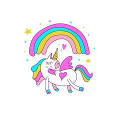 Unicorns vector illustration