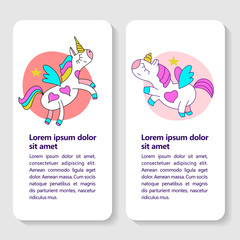 Unicorns vector illustration