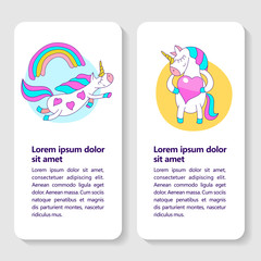 Unicorns vector illustration