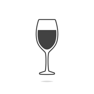 Champagne glass icon vector