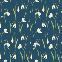 Watercolor floral vector pattern