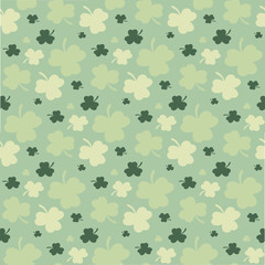 Seamless repeating pattern from clover to St. Patrick's Day